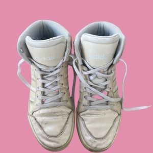 Adidas White Hi tops size 8 1/2 womens